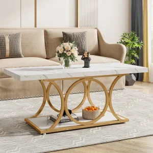 Faux Marble Coffee Table