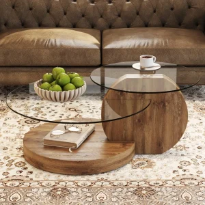 Modern Round Glass Coffee Table