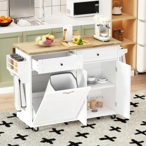 Kitchen Island with Drop Leaf